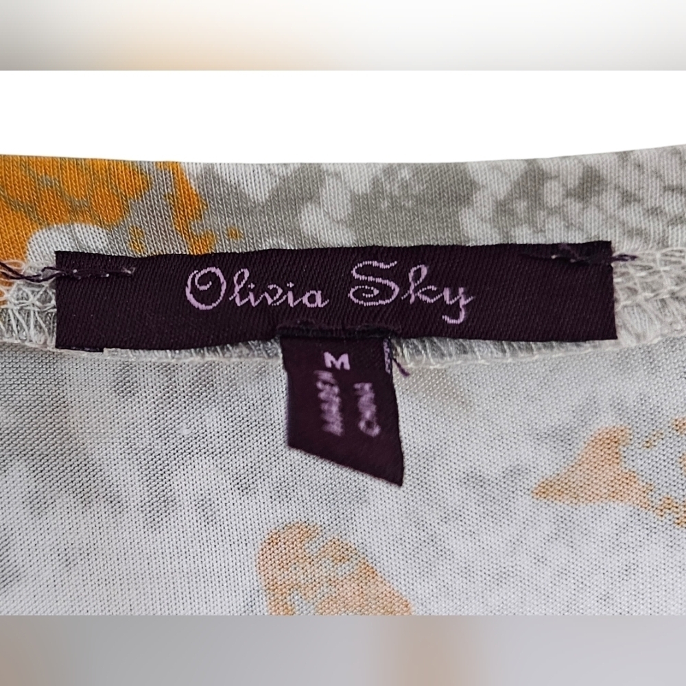 Olivia Sky - NEW Women's Unique Snakeskin Print V-Neck Drawstring Top - Picture 7 of 9